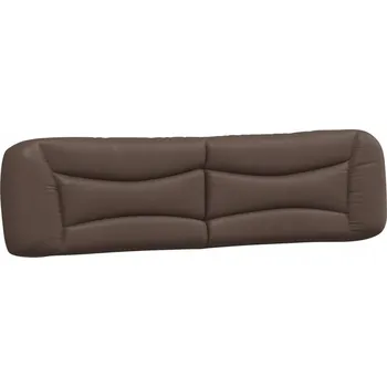 Polštář Polštář na čelo z umělé kůže, hnědý, 210 x 15 x 48 cm