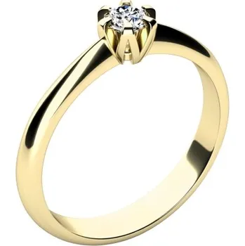 Prsten Couple, Zásnubní prsten Solaya, žluté zlato se zirkonem, vel. 54, prům. 17.2 mm, 585-68-1-4281.0Z00.0.54.001