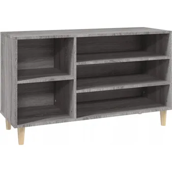 Botník Botník s policemi a lavicí, šedý dub sonoma, 102x36x60 cm