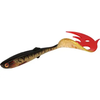 Rybářský háček 2ks - Gumová Nástraha Mikado Sicario Pike Tail 18cm Spotted Bullhead