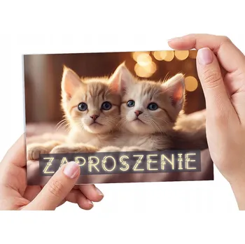 POZVÁNKA KOČIČKY ROZTOMILÉ MALÉ KOČIČKY NA NAROZENINY DÍTĚTE + OBÁLKA