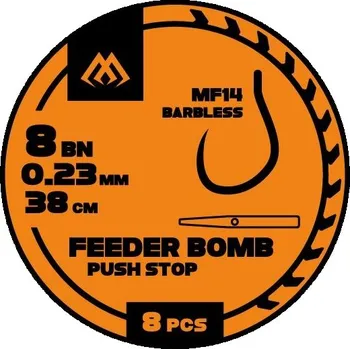8ks - Hotový Návazec Mikado FB Rig MF14 Feeder Bomb 38cm 0,20mm Vel. 10 Bez Protihrotu