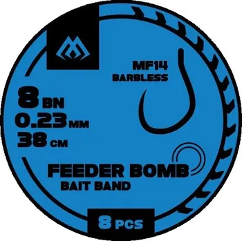 Rybářský háček 8ks - Hotový Návazec Mikado FB Rig MF14 Feeder Bomb Vel. 8 0,23mm/38cm