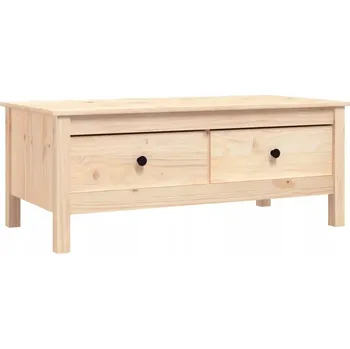 Konferenční stolek Konferenční stolek z masivního borovicového dřeva, 2 zásuvky, 100x50x40 cm