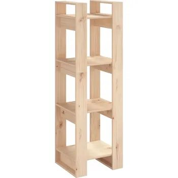 Knihovna Dřevěný regál na knihy z masivního borovicového dřeva 41x35x125 cm