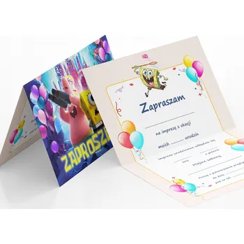 Pozvánka POZVÁNKA SPONGEBOB NA DĚTSKOU OSLAVU + OBÁLKA DÁREK