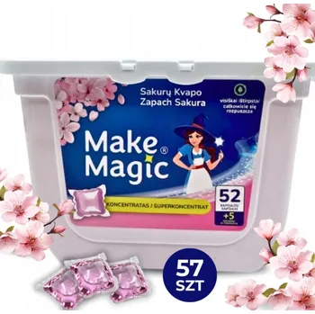 Kapsle na praní Prací Kapsle Make Magic 3v1 Sakura 57 ks