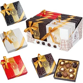 Čokoláda Bolci Chocolates Bolci Diamond Směs pralinek v jednobarevném obalu s mašlí 96g