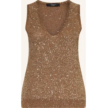 Weekend Max Mara Dámský Pletený Top Acaici S Flitry, béžová, 38