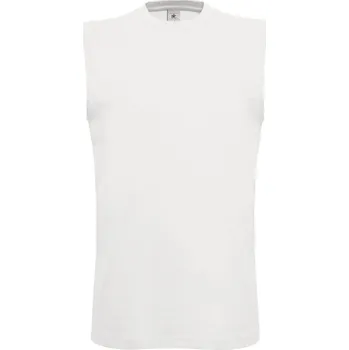 Pánské tričko B&C Collection Pánské tričko bez rukávů - XXL white
