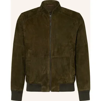 Windsor. Pánská Kožená Bunda, olivová, 52