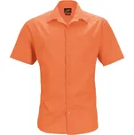 James & Nicholson Popelínová business košile s krátkým rukávem - 5XL orange