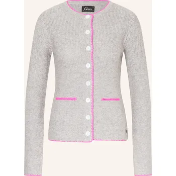 Dámská vesta Grace Dámská Pletená Vesta, šedá / neonově růžová, 36