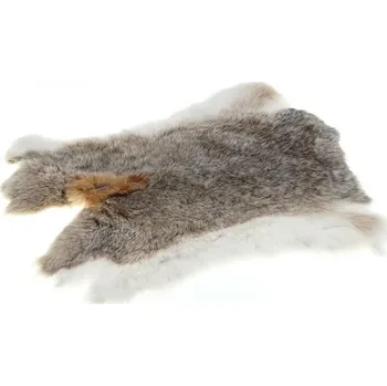 Koberec Novotný kožešina králičí pravá zaječák s bílými stránkami 50x35cm