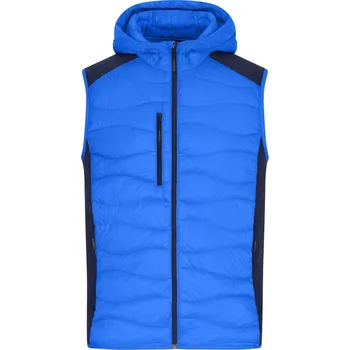 Pánská vesta James & Nicholson Pánská strečová fleecová vesta - 3XL blue/navy