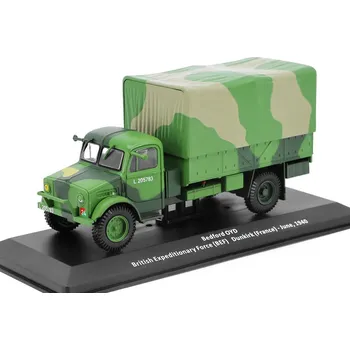 autíčko DeAgostini Bedford OYD Dunkirk 1940 1:43 - časopis Samochody Wojskowe s modelem #71 Bedford OYD British Expenditionary Force BEF - kovový model auta