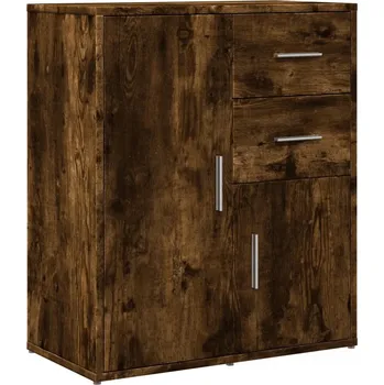 Komoda Úložná skříňka z materiálu na bázi dřeva, kouřový dub, 60x