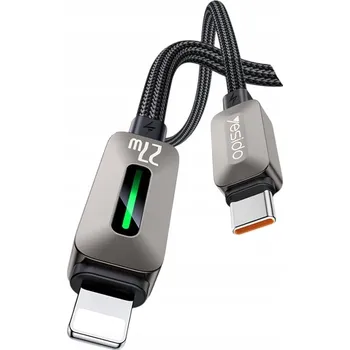 Datový kabel Kabel Yesido USB-C - Apple Lightning 1 m černý