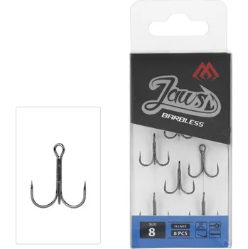 Rybářský háček 6ks Trojháček Mikado Jaws Bez Protihrotu Velikost 4