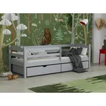 Dětská postel s úložným prostorem Elegant Barva dřeva: Šedá, Rozměry: 80x180