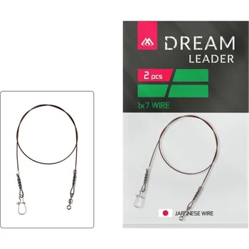 Rybářský háček 2ks - Hotový Návazec Mikado Dream Leader 1x7 50cm 60LB/27kg