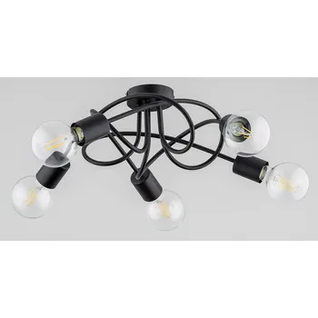 Lampa lustr stropní svítidlo černý kov bez stínidel loft BOSTON 63192