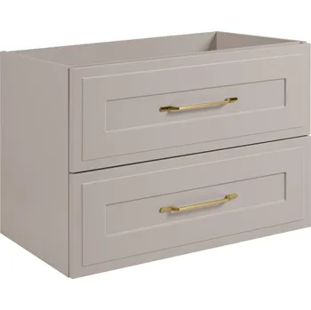 Koupelnový nábytek Skříňka pod umyvadlo do koupelny Rodan kašmírová matná se 2 zásuvkami