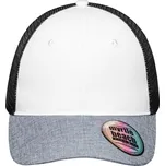 Myrtle Beach 6 panelová síťovaná kšiltovka - onesize white/grey melange/black