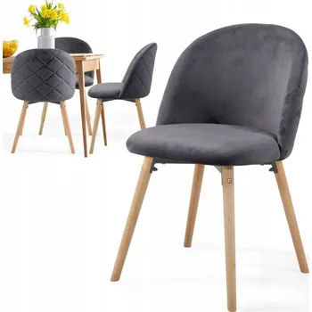 Jídelní židle MIADOMODO Sada jídelních židlí, tmavě šedá, 4 ks