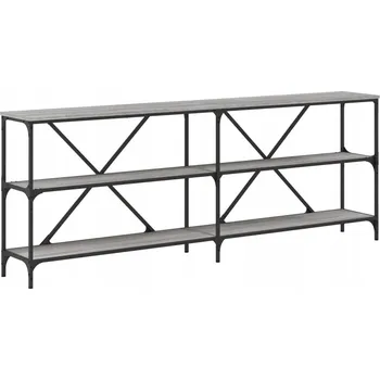 Konferenční stolek Konzolový stolek z dřevotřísky a železným rámem