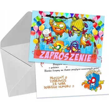 Pozvánka POZVÁNKY PRO DĚTI DĚTSKÉ NAROZENINOVÉ SUPER ZINGS + OBÁLKA