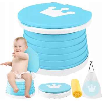 Nočník SKLÁDACÍ DĚTSKÝ NOČNÍK TURISTICKÝ PŘENOSNÝ ZÁCHOD PRO DĚTI NA CESTY