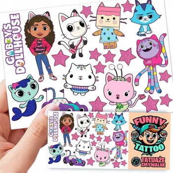 Odstranitelné tetování Filmová a herní nálepka na tetování Dětské vodní tetování Omyvatelné k narozeninám Dárek Dočasný dárek pro děti Originální opakovaně použitelné Spousta Vzorů