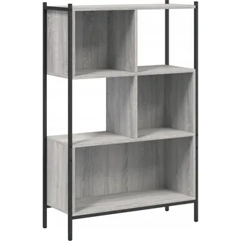 Knihovna Regál na knihy šedý dub sonoma, 72x28x109 cm, ocel s práškovým nástřikem