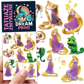 Odstranitelné tetování Smyvatelné tetování pro děti - Locika (Rapunzel) - dočasné