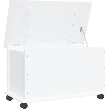 Úložný box Úložný box ALTA na kolečkách, masivní borovicové dřevo, bílý, 73x