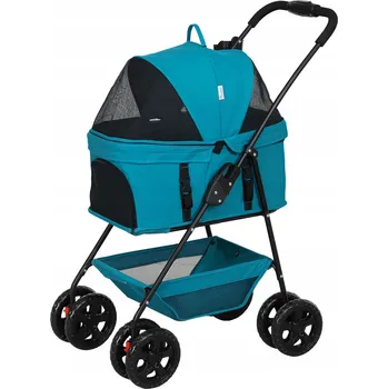 Kočárek pro psa PawHut Kočárek pro psy 3 v 1 - Trolley, autosedačka a přepravní taška