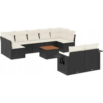 Sedací souprava Modulární sedací souprava z PE ratanu, černá, rozměry: 62 x 62 x 69 cm