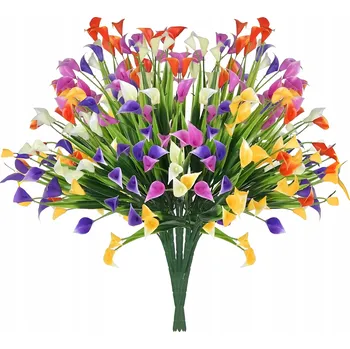 umělá květina Umělé květy kolorowe Lilie Dekoracja 5x kytice, Větvička Kala vázy