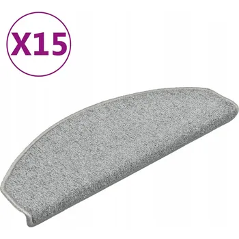 Nášlap na schod Kobercové nášlapy na schody Protiskluzové Světle Šedé 65x24x4 cm