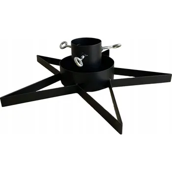 Stojánek na vánoční stromek STOJAN POD STROMEČEK HVĚZDA 46x46cm kovový stabilní černý vánoční