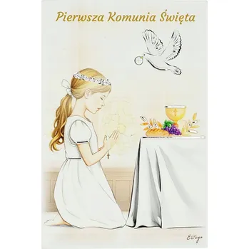 Obraz Obrázek k prvnímu svatému přijímání dárek pro dívku | Rozměr: 11x17 cm
