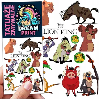 Odstranitelné tetování DOČASNÉ OMYVATELNÉ TETOVÁNÍ PRO DĚTI Lví král