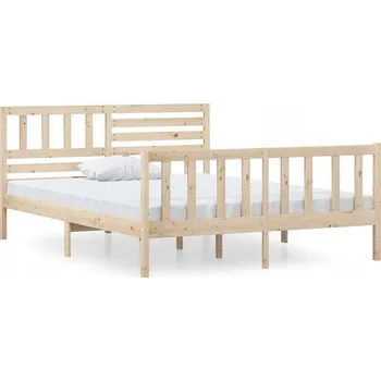 Postel Rám postele z borovicového dřeva 195,5 x 126 x 100 cm, přírodní