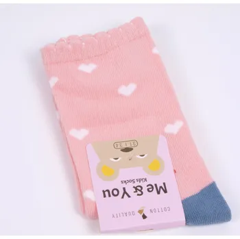 CNB BERLIN Ponožky DE 54260 růžové lososové se srdíčky velikosti ponožek: 20-22 ( EUR vel. 31-34)