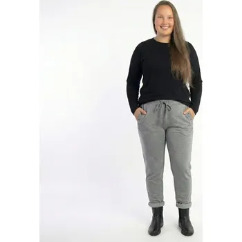 Pohodlné kalhoty na gumu šedé Velikost: UNI: M-3XL
