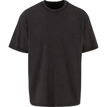 Build your Brand Pánské tričko z těžké bavlny "Stonewash" - M black
