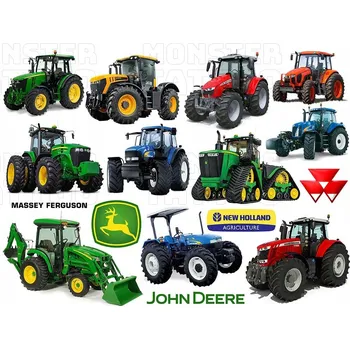 Odstranitelné tetování Smyvatelné tetování pro děti - Traktory - Sada