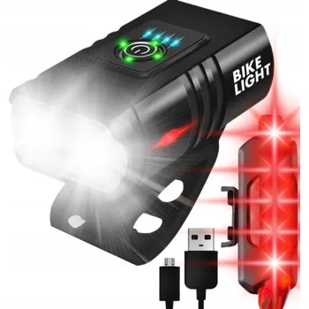 Cyklosvítilna LED SVĚTLO NA KOLO PŘEDNÍ ZADNÍ SADA USB