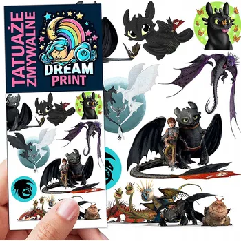 Odstranitelné tetování Filmová a herní nálepka na tetování Dětské vodní tetování Omyvatelné k narozeninám Dárek Dočasný dárek pro děti Originální opakovaně použitelné Spousta Vzorů
